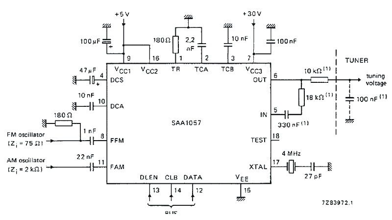 [4pcs] SAA1057 AM-FM PLL Synthesizer DIP18 STM TVSAT-SHOP